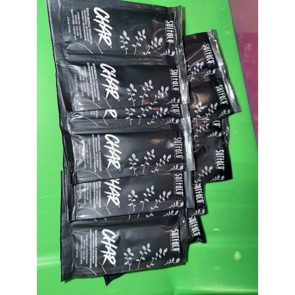 Surface Hair Care Char Texturizing Shampoo Conditioner Sample Packets Travel